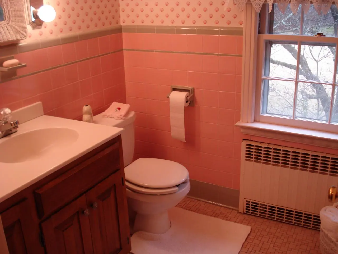Bathroom color transformation before painting
