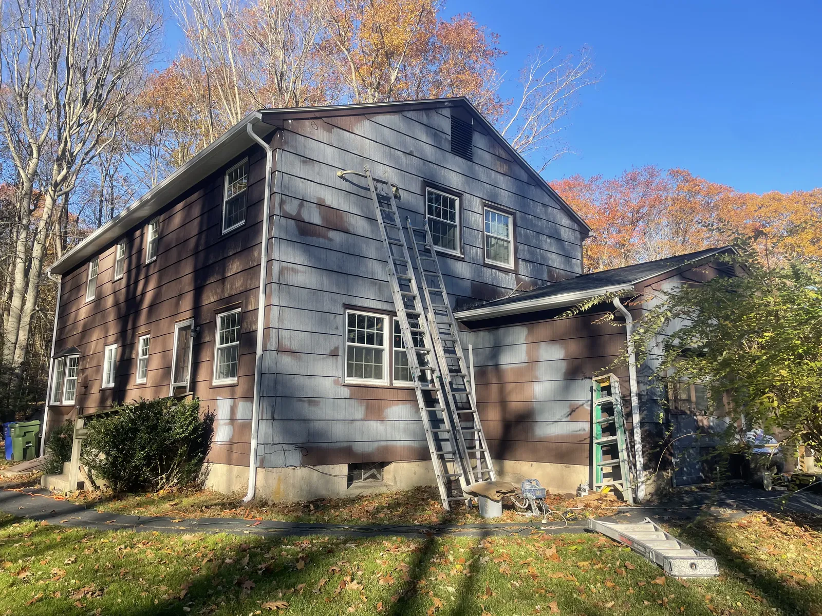 Historic home siding before painting