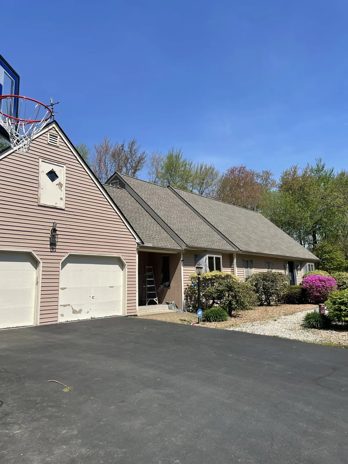 Garage exterior renewal after painting