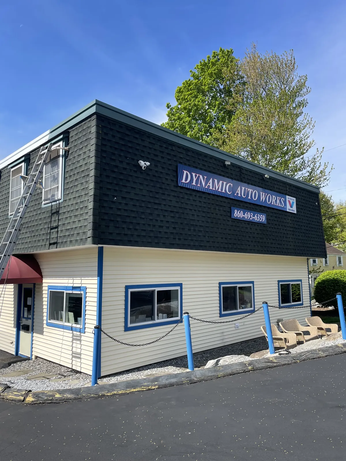 Commercial storefront repaint before painting