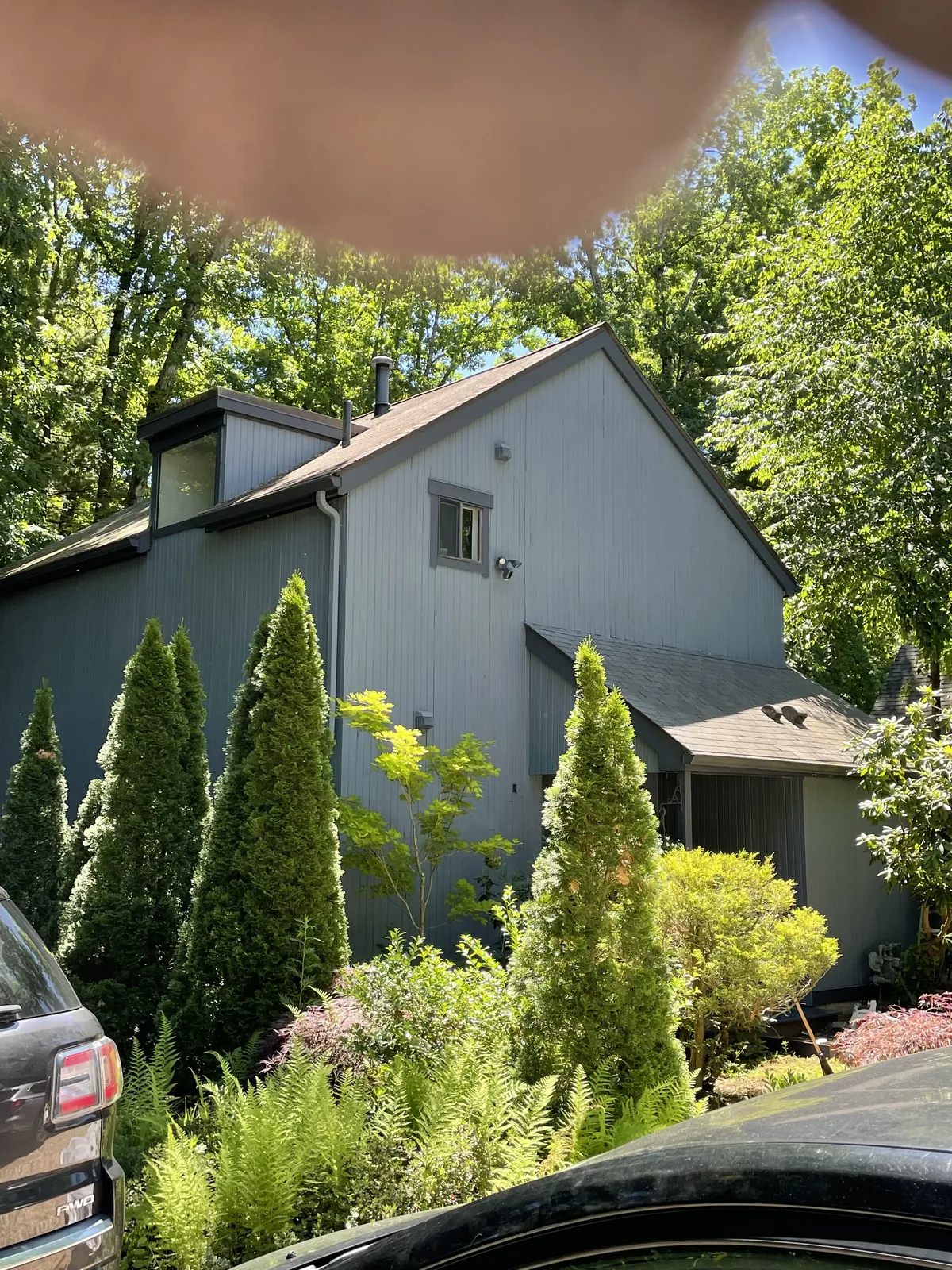 Woodland home exterior after painting